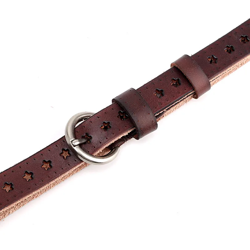 حزام جينز نسائي من جلد البقر بطبقة علوية، حزام بنطلون نسائي عصري بسيط ومتعدد الاستخدامات