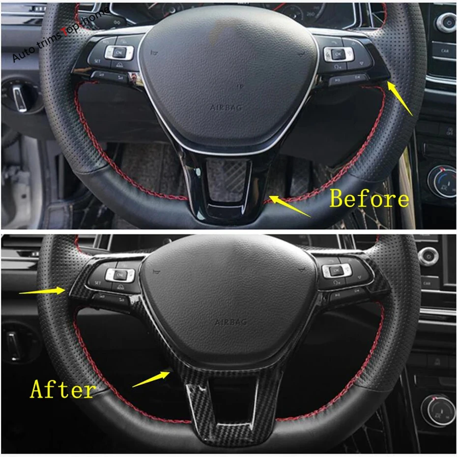 Central Control Air Conditioning AC Panel Steering Wheel Frame Cover Trim For Volkswagen T-Roc T Roc 2018 - 2021 Car Accessories