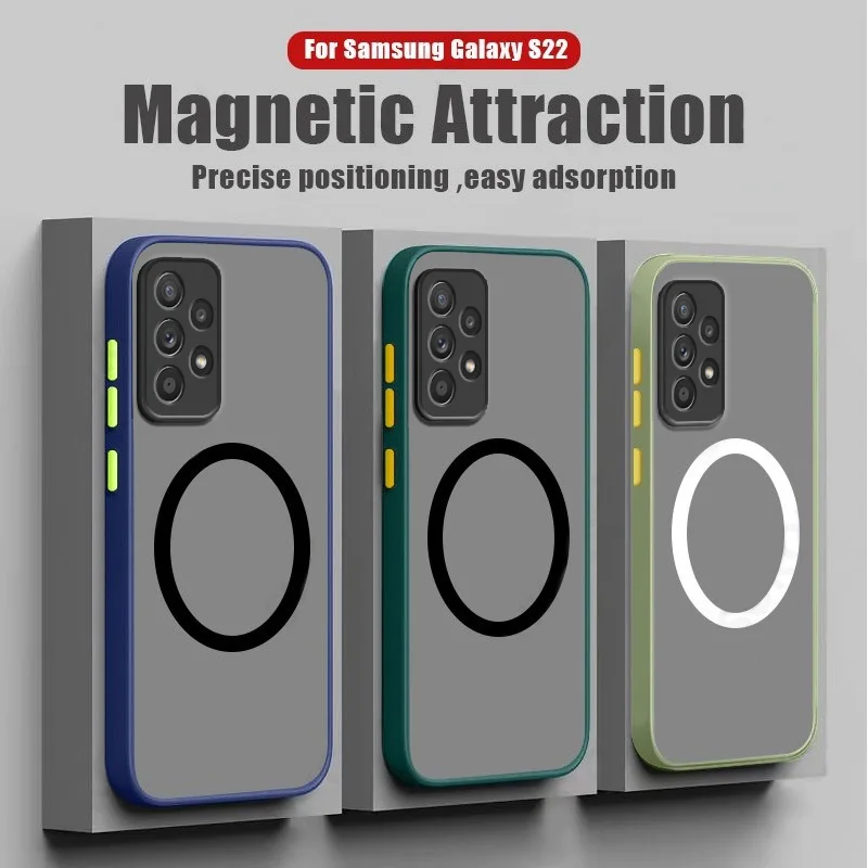 Translucent Magsafe Matte Phone Case for Samsung Galaxy A70 A70S A10S A20S A12 A42 M51 A32 A52 A52S A72 A22 F52 A04 4G 5G