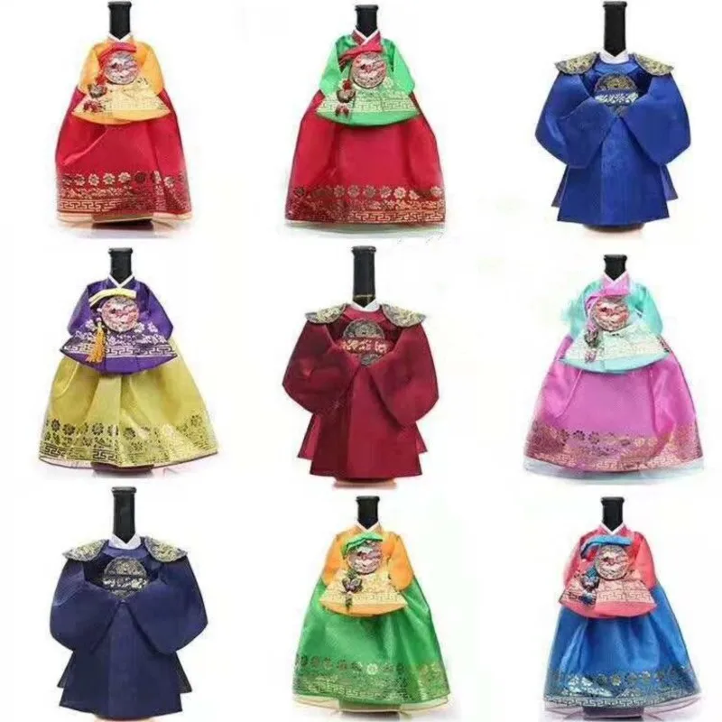 Korean Princess Skirt Style Wine Bottle Cover Red Wine Decoration Korean Cloth Art Home Wine Cabinet Decoration Dust Cover ZD909