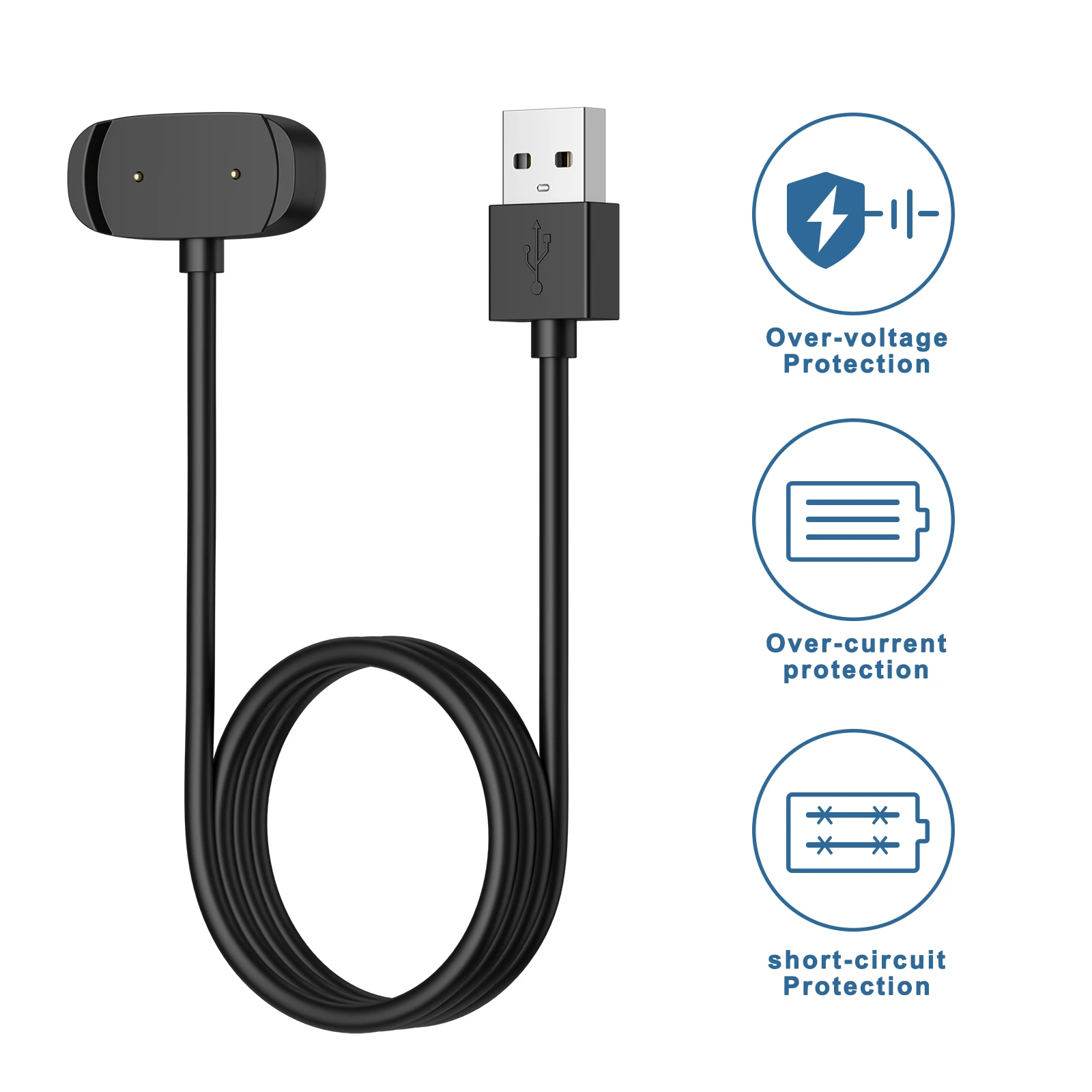 USB Charger For Amazfit GTR 2/GTR 2e/Pop Pro/Bip U Pro Charging Cable For Amazfit GTS 2e/GTS 2 mini/T-rex Pro/Bip 3 Pro Charger