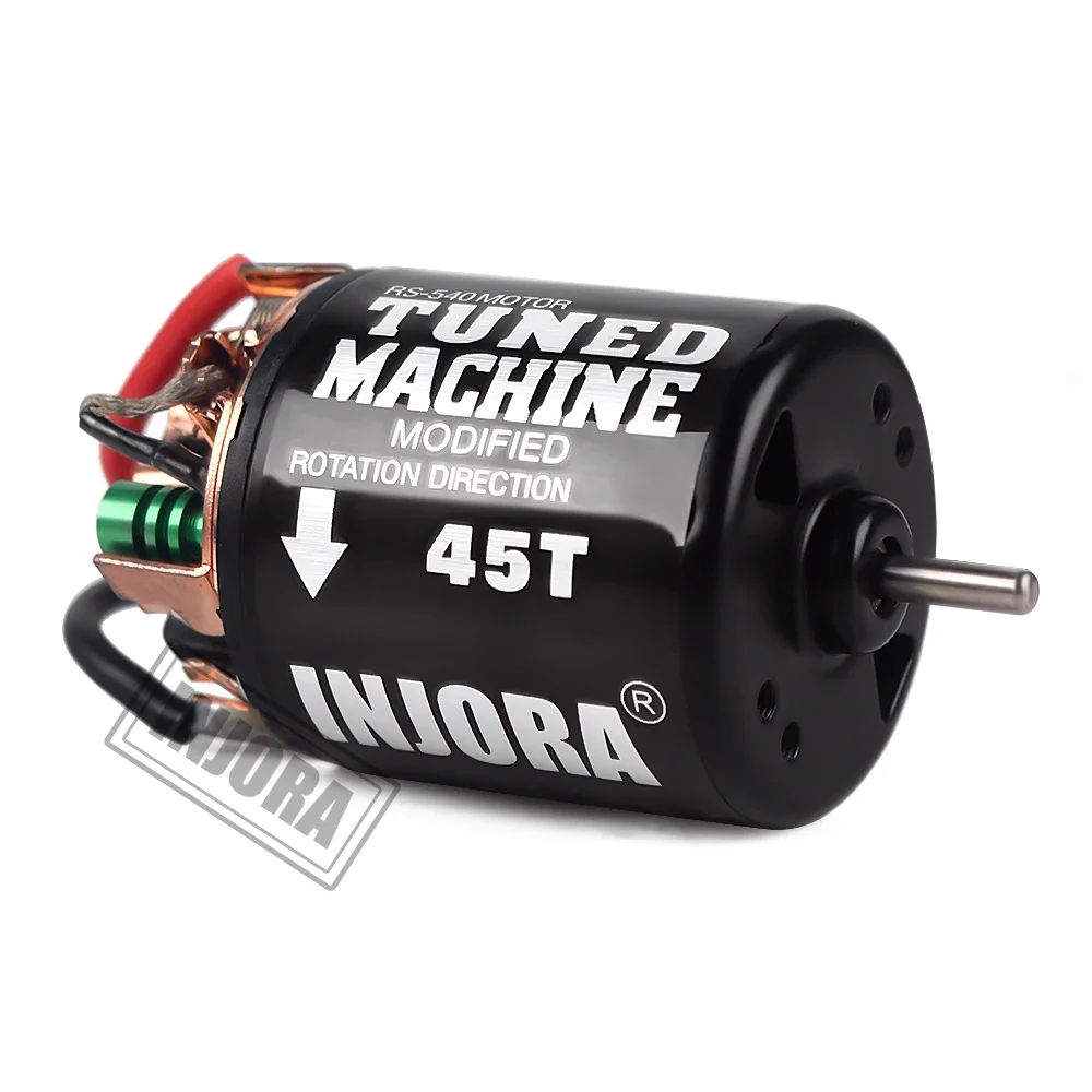 INJORA 540 Brushed Motor Waterproof 13T 21T 35T 45T 55T 80T for 1:10 RC Car Crawler Axial SCX10 AXI03007 90046 Redcat Gen8