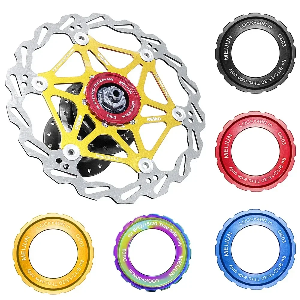 Bicycle Center Lock Disc Brake Hub Lockring Front Rear 9 12 15 20mm Axle Middle CenterLock Cover Ring Cycling Accessories