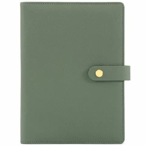 Aesthetic A5 Binder with 6 Golden Rings - Refillable and Sturdy Planner w Pockets Keeps You Perfectly Organized - Mini Notebook