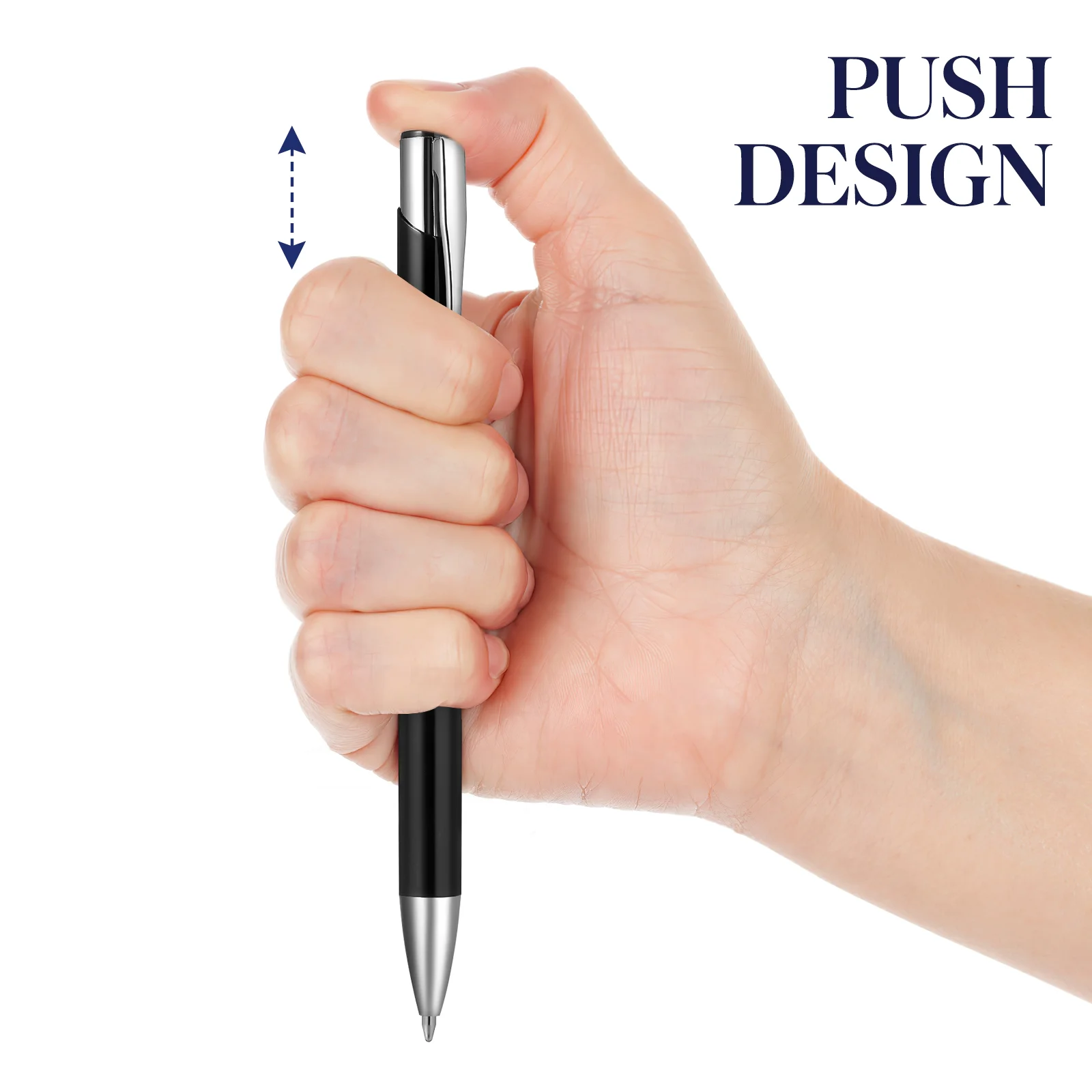 6 Pcs Ball Point Pen Metal School Ballpoint Pens Fine Office Gift Slender Retractable
