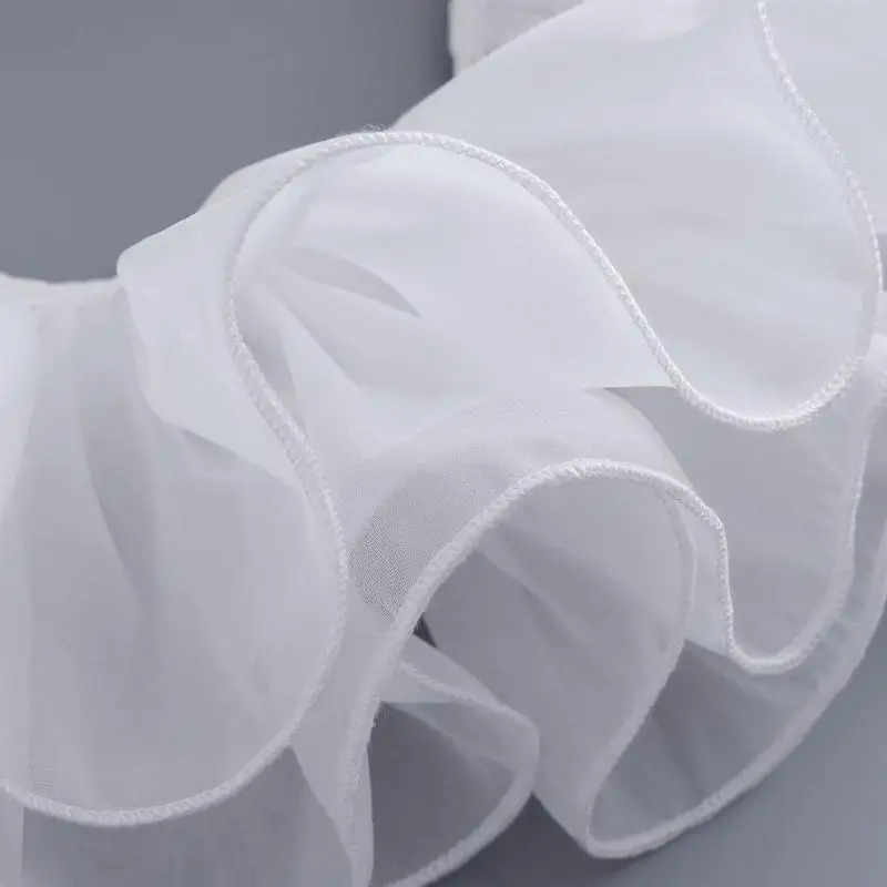 L5YA شبكة مسامية بياقة إليزابيثية لزي الهالوين، دعامة تحول سريع للمهرج #3