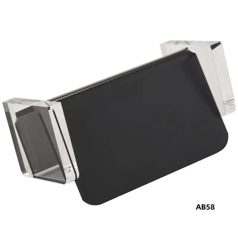 

5X Acrylic Desktop Business Card Holder Display For Desk Elegant Business Card Stand For Office Black