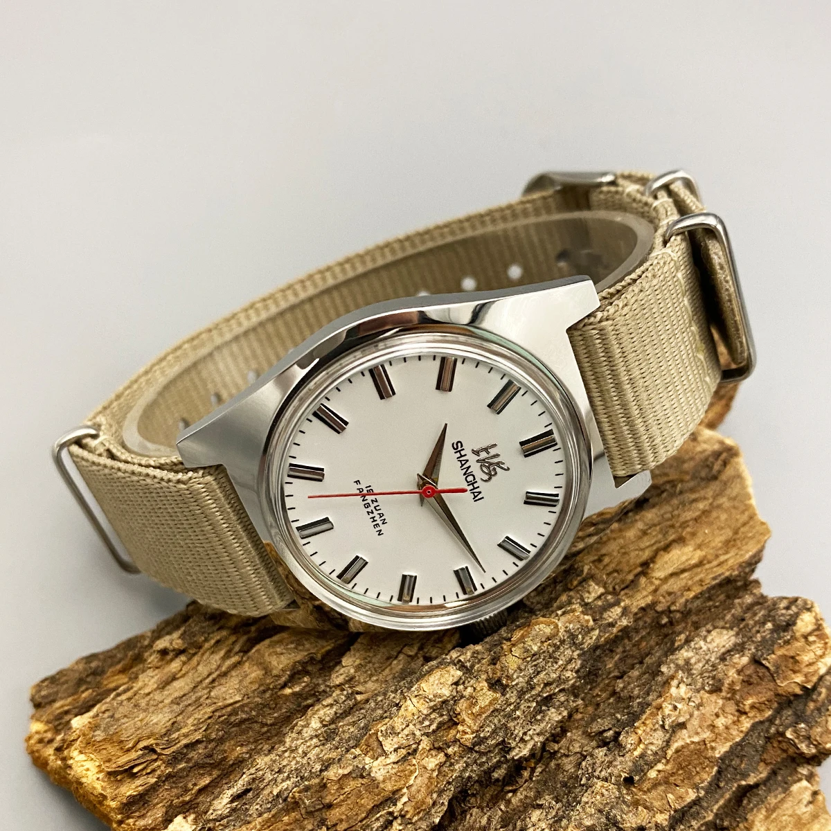 ساعات شنغهاي 36 ملم ساعة يد ميكانيكية للرجال موديل 7120 دروبشيبر