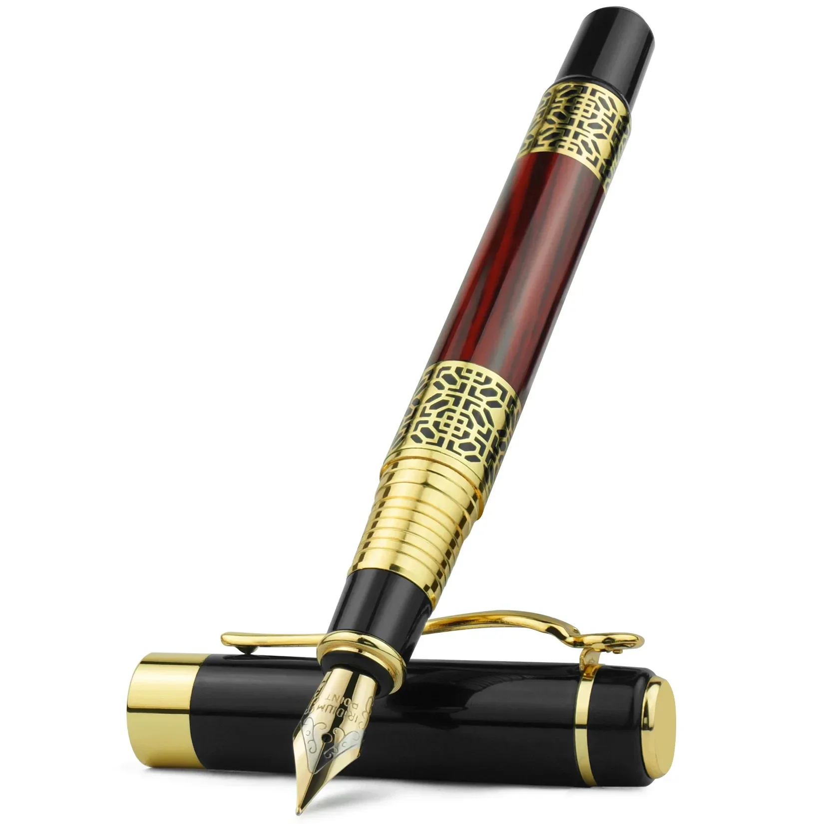 

Retro Metal Fountain Pen F Nib Classic Design with Converter High Quality For Business Writing Office School Supplies Stationery