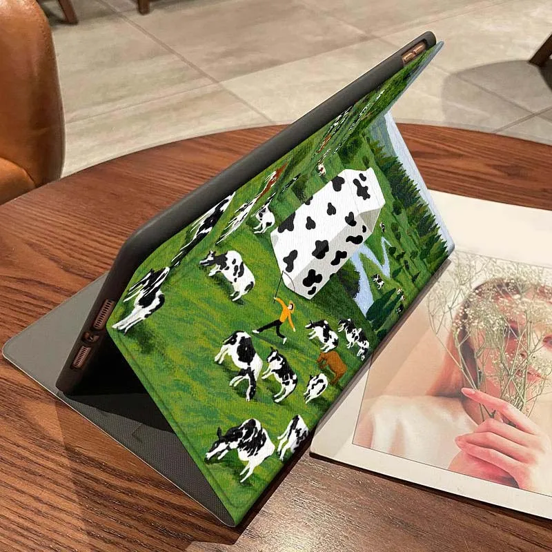 

Anime cartoon cow pattern For Xiaomi Redmi Mi Pad 4 5 6 6s 7 8 SE Pro 2 11 Plus Max 12.4 11 11.2 12.5 8.7 inch Tablet Case