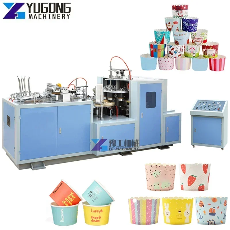 Fully Automatic Paper Cup Plate Making Machine Factory Price Disposable Paper Cup Lid with Handle Paper Cup Production Line