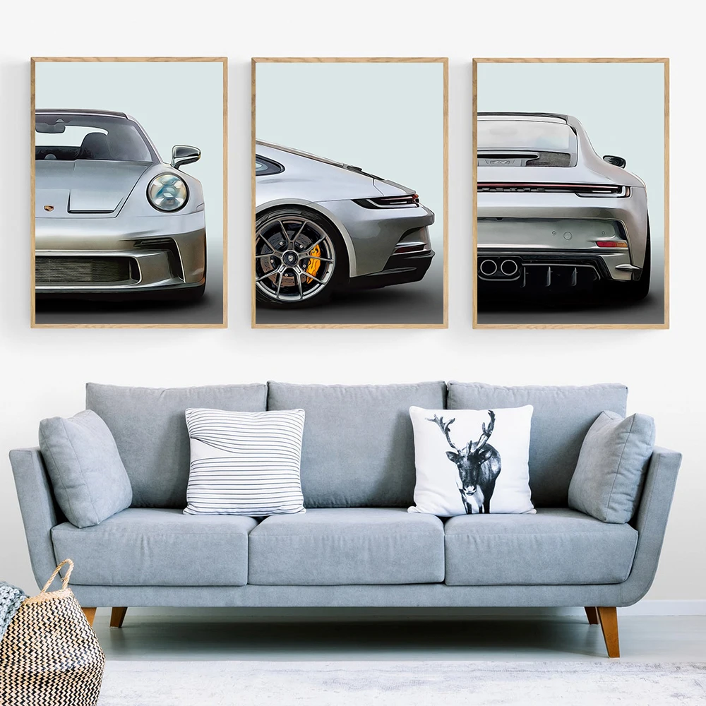 

Luxury Sports Car 911 GT3 Canvas Painting Classical Supercar Poster And Print Wall Art Modern Living Room Home Decor