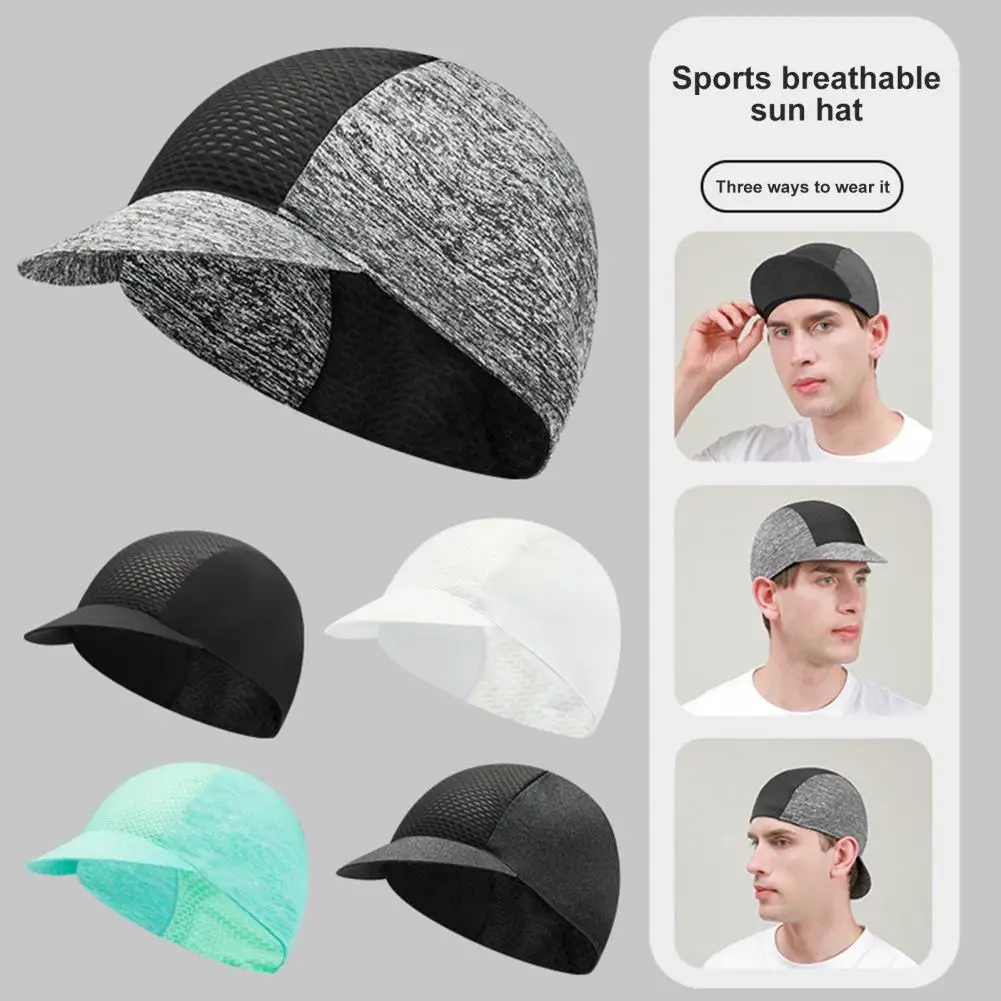 Sweat Wicking Cap Versatile Fishing Hat Sun-proof Visor Breathable Mesh Lining Anti-sweat Design Ideal Headwear for Cycling