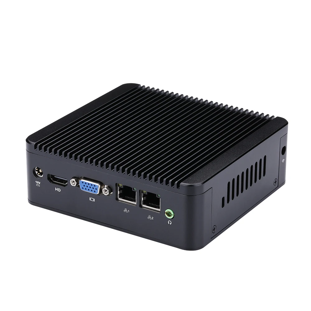 Mini PC Qotom Intel Core i5-3317U/i3-3217U/Celeron Windows XP/7/8 2 Realtek LAN HD VGA RS232 Ordenador Industrial con Carcasa Metálica