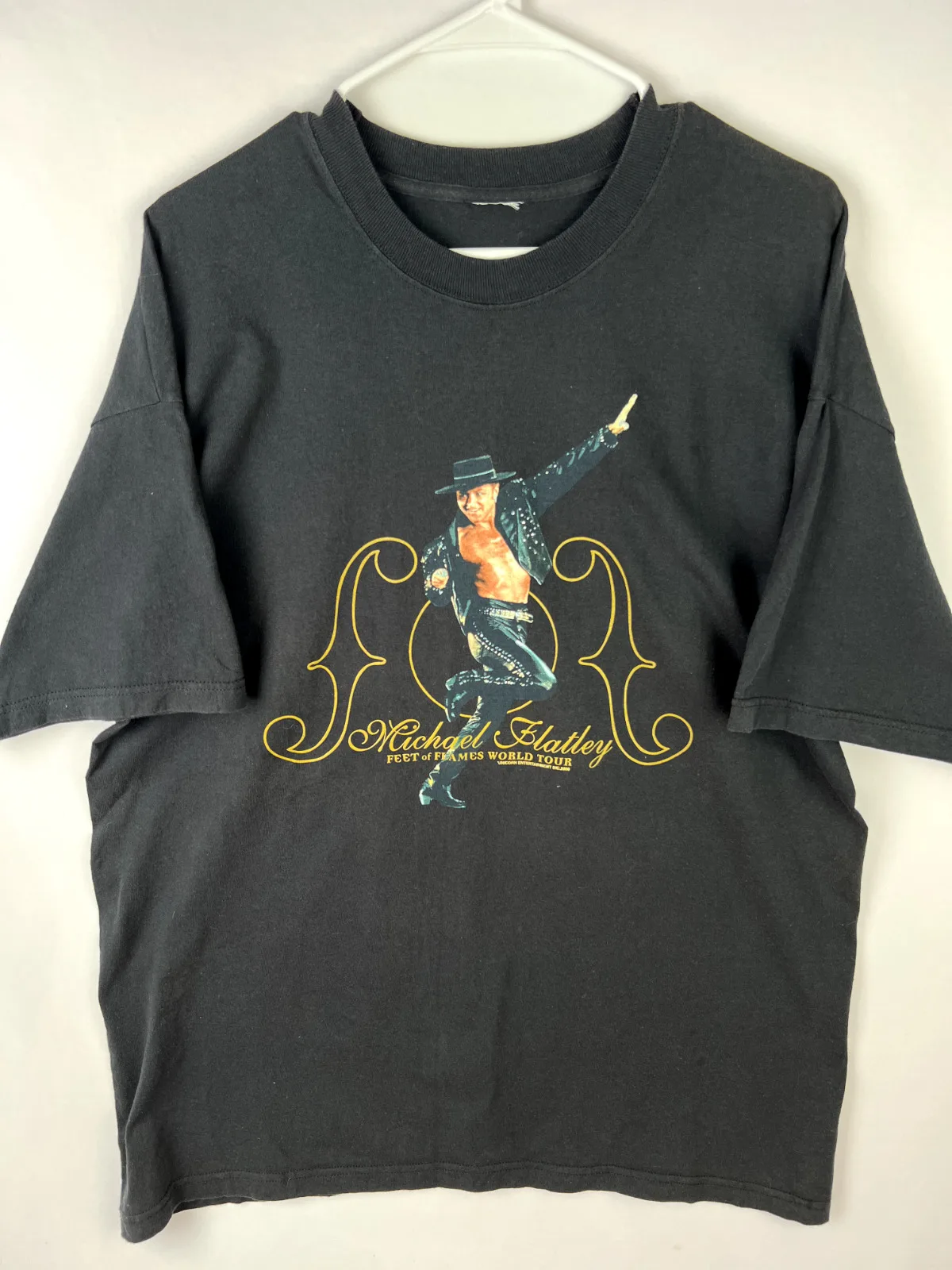 Vintage Michael Flatley T-Shirt Mens Size 2XL Feet of Flames World Tour 2000