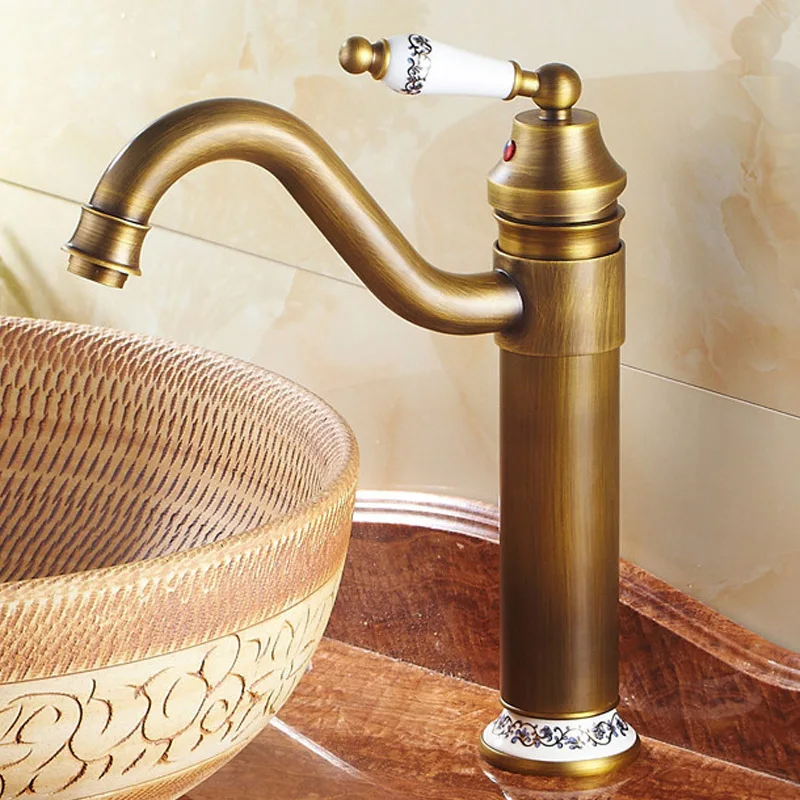 

Antique bronze finishing Output bathroom sink faucet tap torneira basin faucet wash basin tap YT-5050