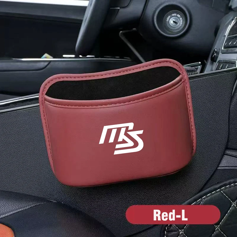 

Leather Car Trash Bin Hanging Garbage Dust Case Storage Box Car Door Cup Holder For Mazda MS Car Accessories
