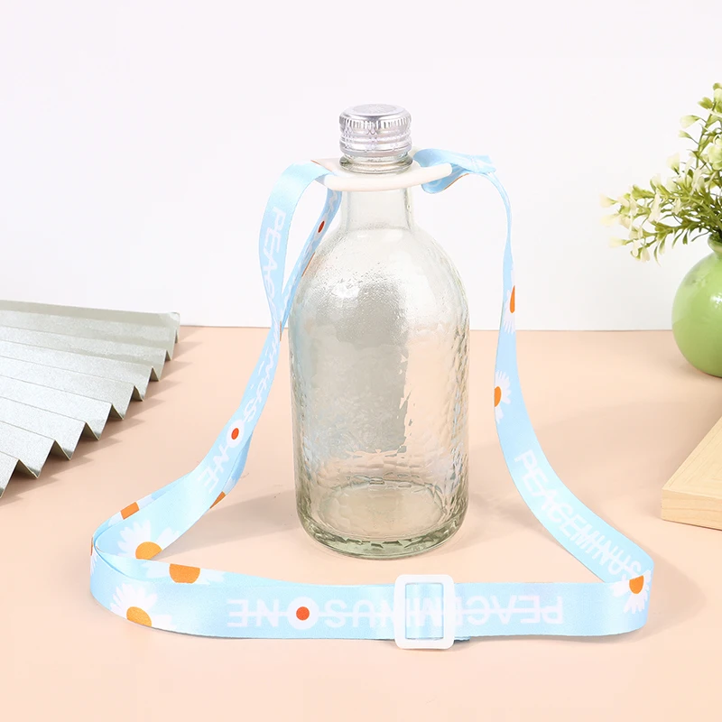 1Pc Water Bottle Shoulder Strap Cute Adjustable Portable Baby Kettle Buckle Lanyard Accessories For Walking Biking Hiking