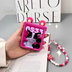 Cute Ears Hand Bracelet Hing Case For Xiaomi MIX Flip MIXFlip Protective Cover