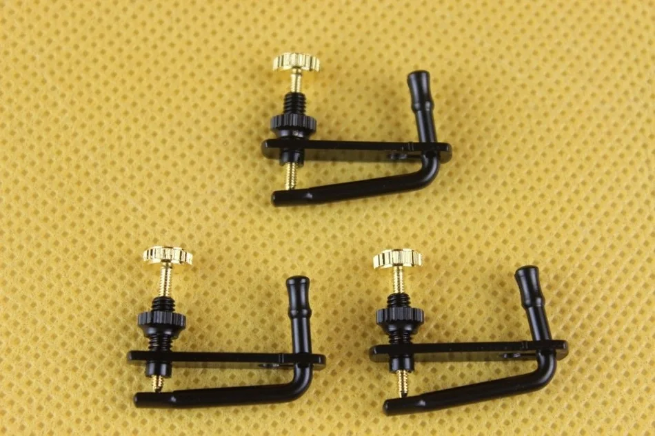 50pcs New Good Brand black violin fine tuners 4/4 full size, Violin Parts