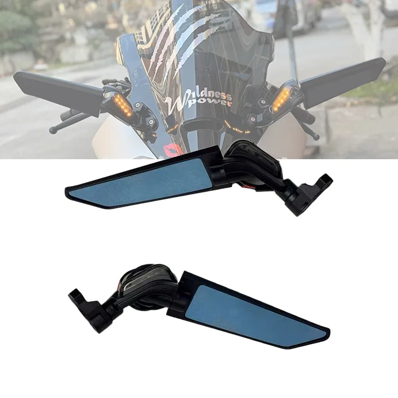 

For CFMOTO 675SR-R Modified Fixed-wing Rearview Mirror with Turn Signal All-aluminum Fixed-wing Special Motorcycle Accessories