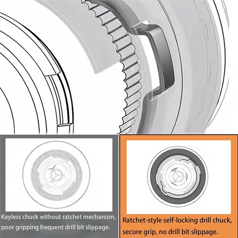 

BYBS-Multi - Function 1.5-13Mm Self-Tighten Keyless Drill Chuck With 1/2-20UNF Mount, Complete With 3/8Inch SDS - Plus Shank