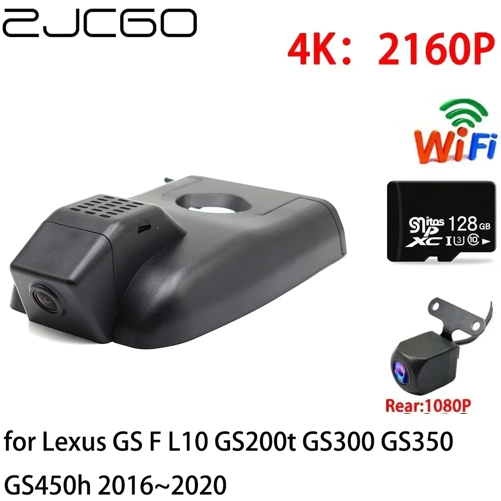 

ZJCGO 2K 4K Car DVR Dash Cam Wifi Front Rear Camera 2 Lens 24h Parking for Lexus GS F L10 GS200t GS300 GS350 GS450h 2016~2020