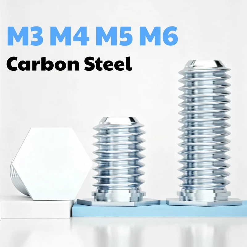 M3 M4 M5 M6 Carbon Steel Blue White Zinc Hexagon Press Rivets Screws Self Clinching Screw Studs
