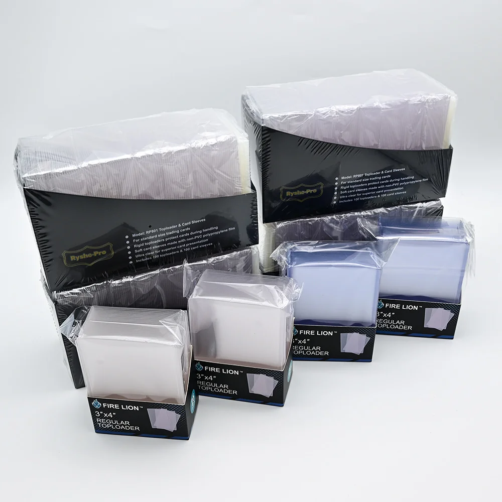 Pochettes pour cartes à collectionner 3 "X 4", chargeurs supérieurs, protecteurs de cartes de Football, sport de Baseball, porte-cartes Toploader en plastique dur, manchon Penny