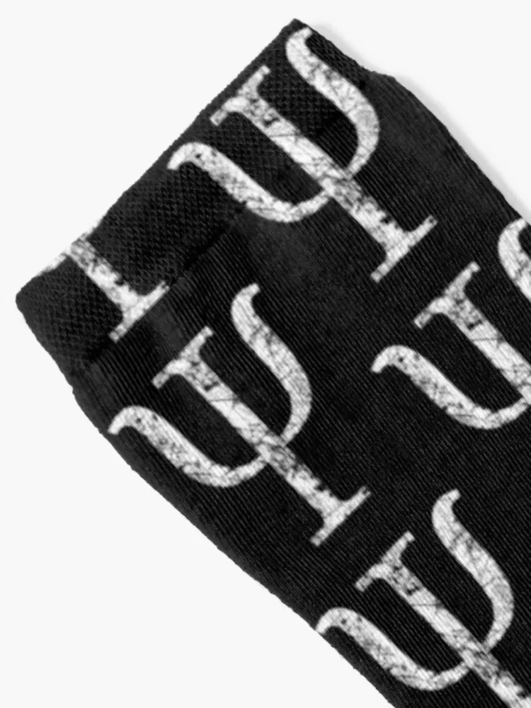 Psi Greek Letter Symbol Grunge Style Socks set custom sports happy New year's Socks Women Men's