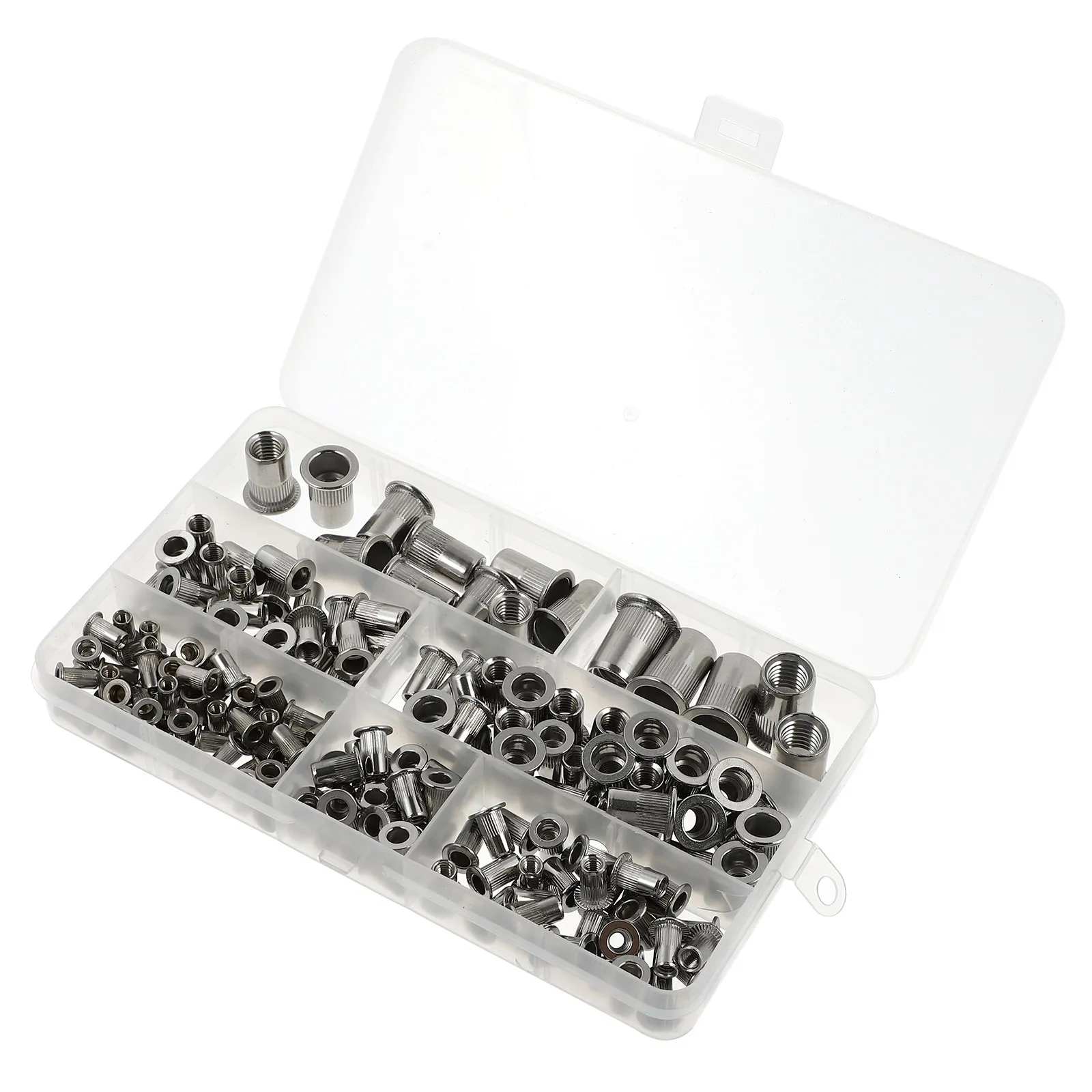 

Набор гаек из нержавеющей стали, 165 шт., с плоской головкой, шестигранные, для ремонта автомобилей, обслуживания оборудования и фурнитуры