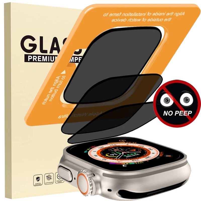 1-3 SZT. Łatwa w montażu folia ochronna chroniąca przed podglądaniem do Apple Watch Ultra 1/2/3 49MM Smartwatch, szkło hartowane zapewniające prywatność