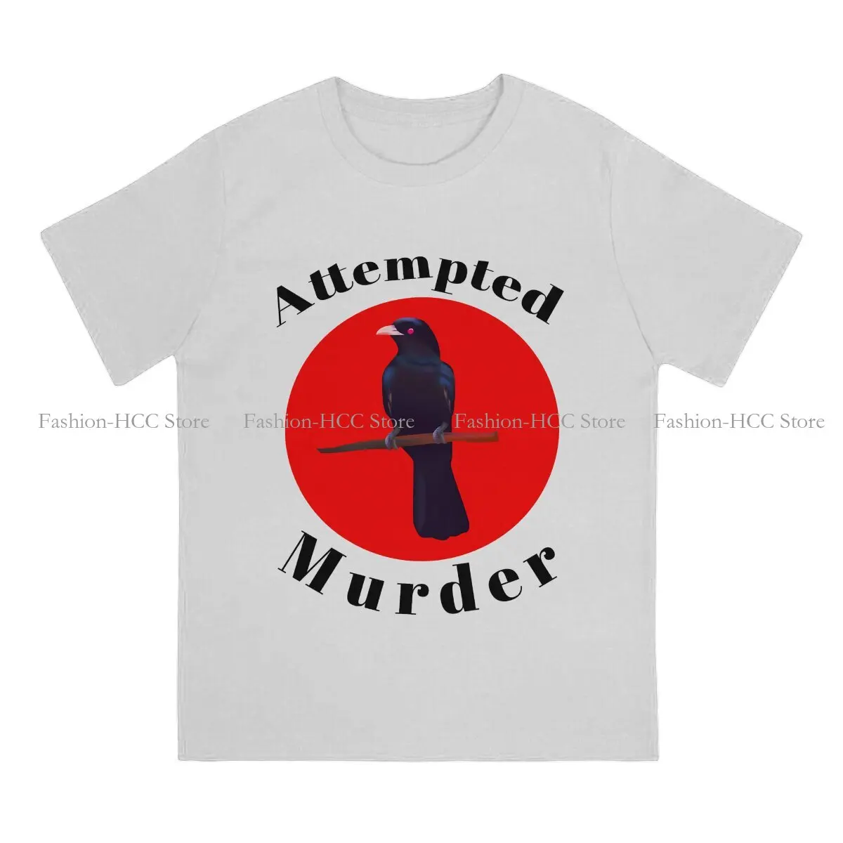 Attempted Murder Polyester TShirts Red Blood Personalize Homme T Shirt Funny Clothing