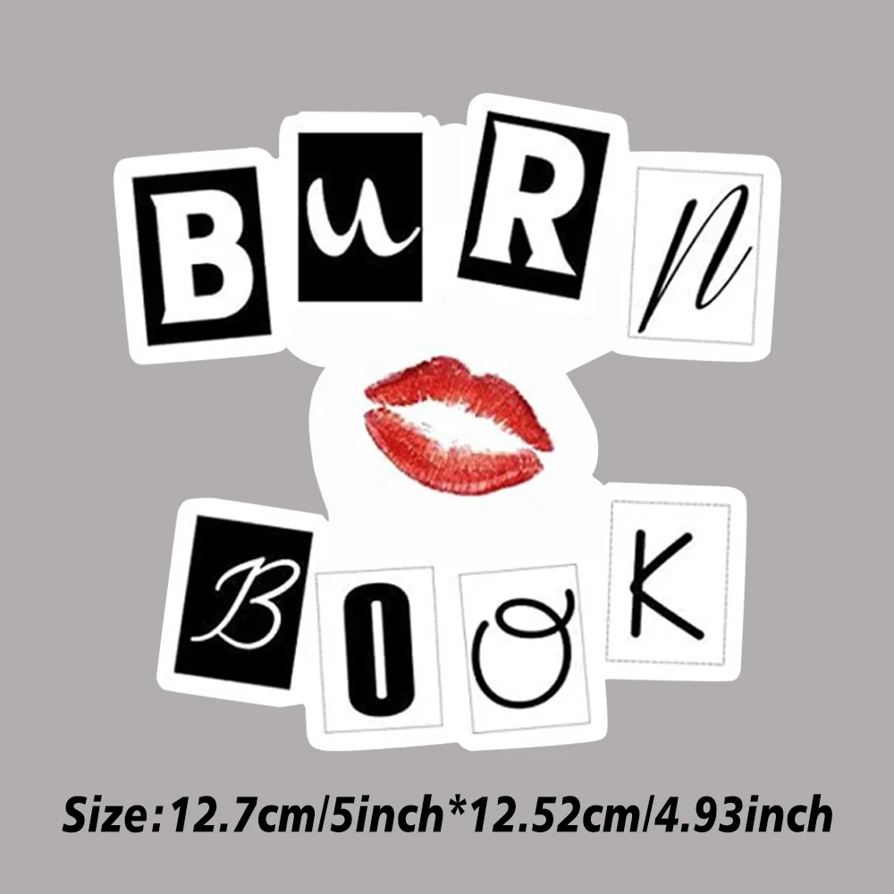 Mean Girls - Burn Book - ملصق مضاد للماء لأجهزة الكمبيوتر المحمولة للسيارات والنوافذ