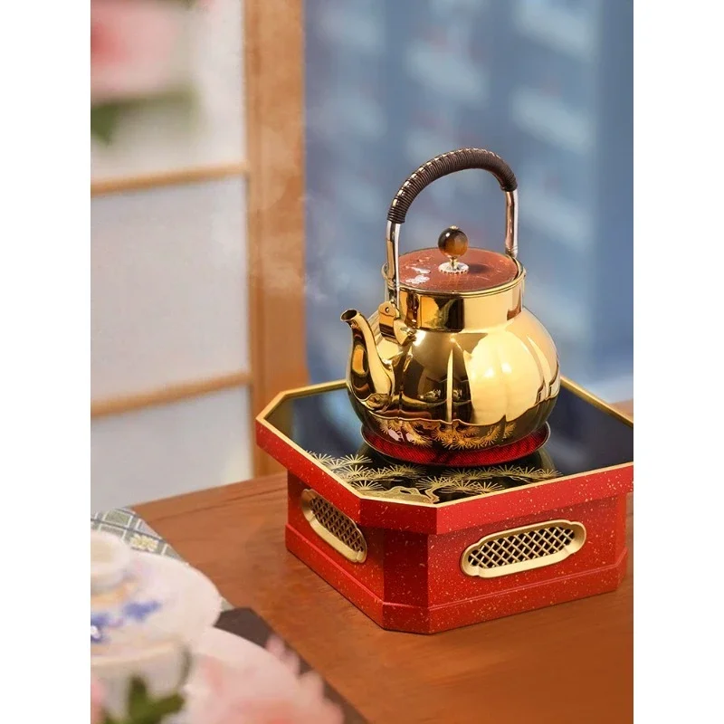 Four flat and eight-stable electric ceramic stove red gift box Fulu gift Chinese tea set for the elders