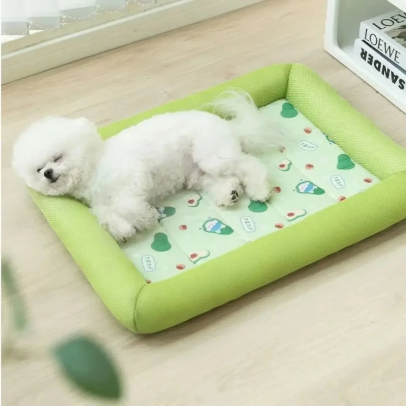 

Cooling Puppy Bed Summer Dog Supplies Mat Accessory for Small Breeds Dogs Medium Pet Large Beds Sofa Blanket Baskets Fluffy Cats
