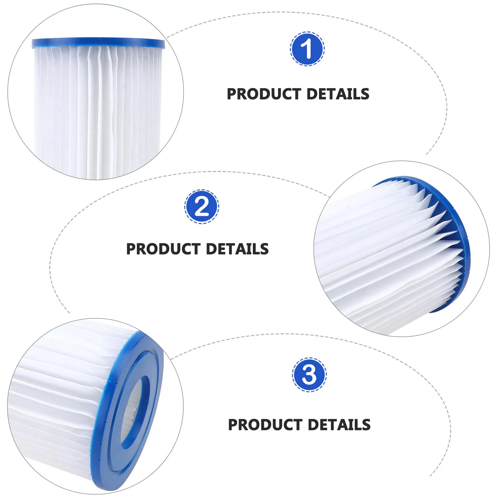 

Swimming Pool Filter Cartridge Lightweight Plastic Durable Replacement Filter Elements Pool Cleaning Equipment Strainer Garden
