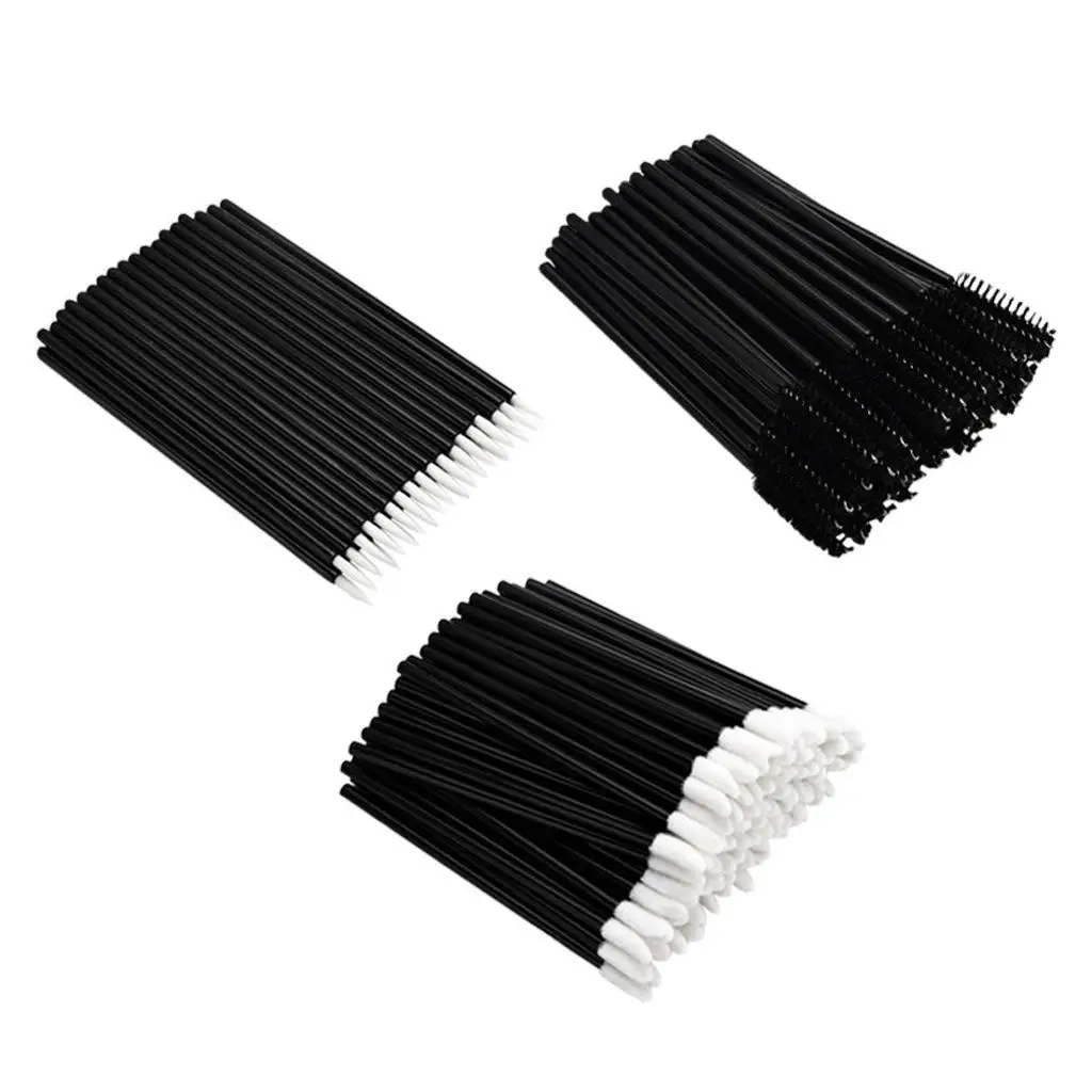 Veel 150 stuks wegwerp lippenborstel extensions make-up tool mascara lipmasker balsem applicators, draagbaar