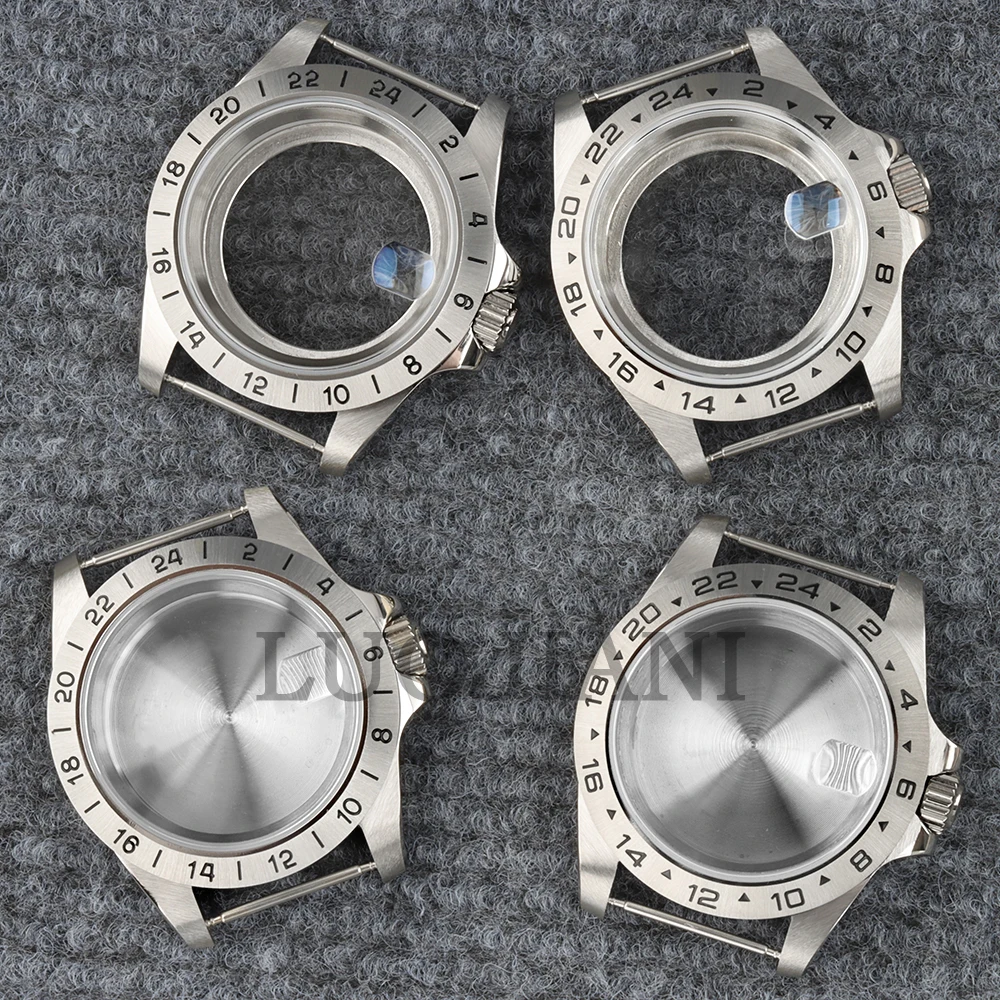 

nh35 Men's Case 39mm Sapphire glass EXP GMT 24 hour Solid Bezel Watch Case For NH35 NH36 NH38 NH34 Movement Stainless Steel Case