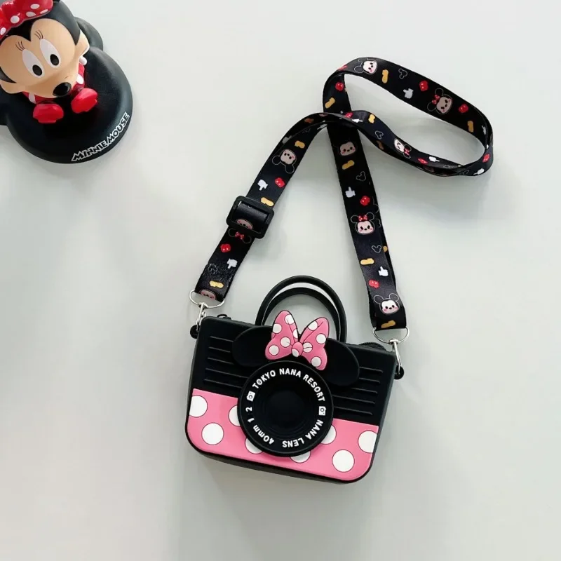 Disney Mickey Mouse Silicone Shoulder Bag for Girls Children Kids Coin Purse Crossbody Side Bag Cute Cartoon Portable Mini Size