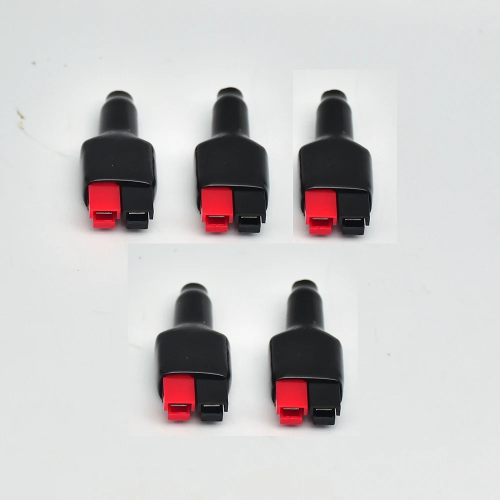 5 Pairs 30AMP Plug 600V For  Style Connector Rubber Black PVC Dust Covers Terminal Sleeves For Electric Equipment