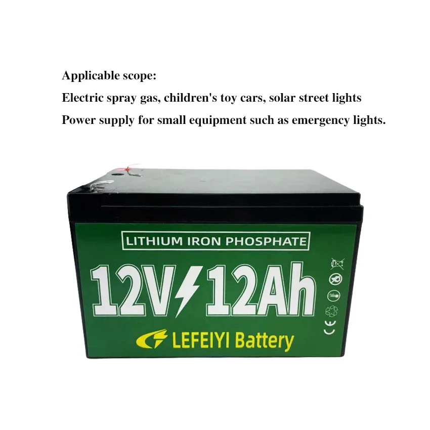 12V 12Ah rechargeable battery pack suitable for electric bicycles, solar street lights, emergency lights, and other small device