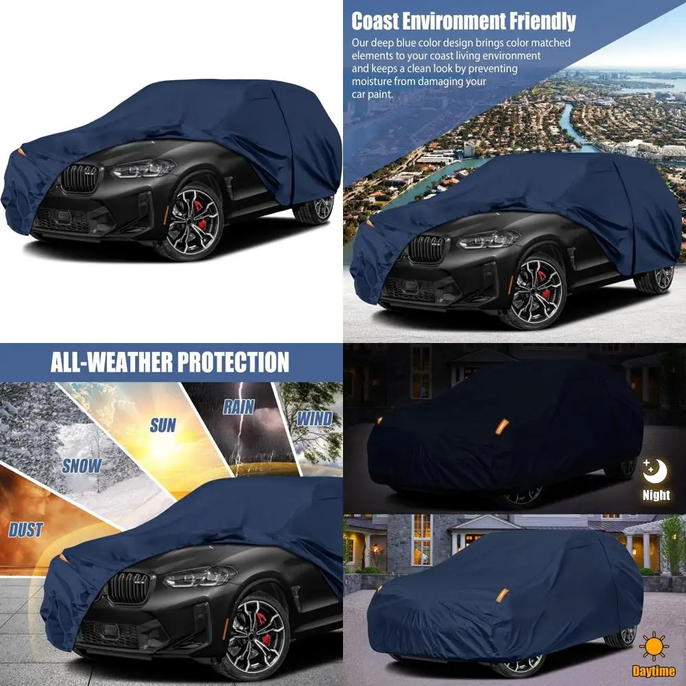 

All-Weather Heavy-Duty Polyester Car Cover with Cotton Liner for 2010-2026 X3/X4 M Models, Waterproof Premium Protection