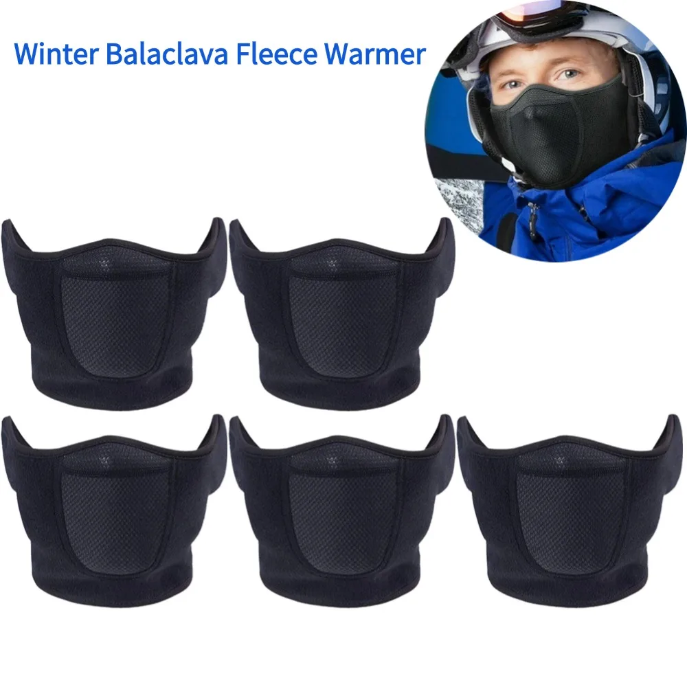 

Winter Balaclava Fleece Warmer Motorcycle Face Mask Half Ski Mask Scarf Running Cycling Face Cover Half Mask Ear Protection