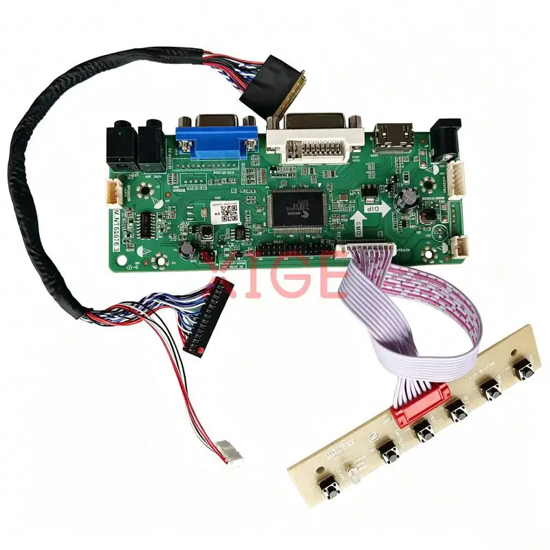 

Controller Board Fit M101NWT2 M101NWT4 HSD101PFW4 HSD101PFW2 Laptop Monitor Panel VGA DVI HDMI 1024x600 1024*600 LVDS 40-Pin Kit
