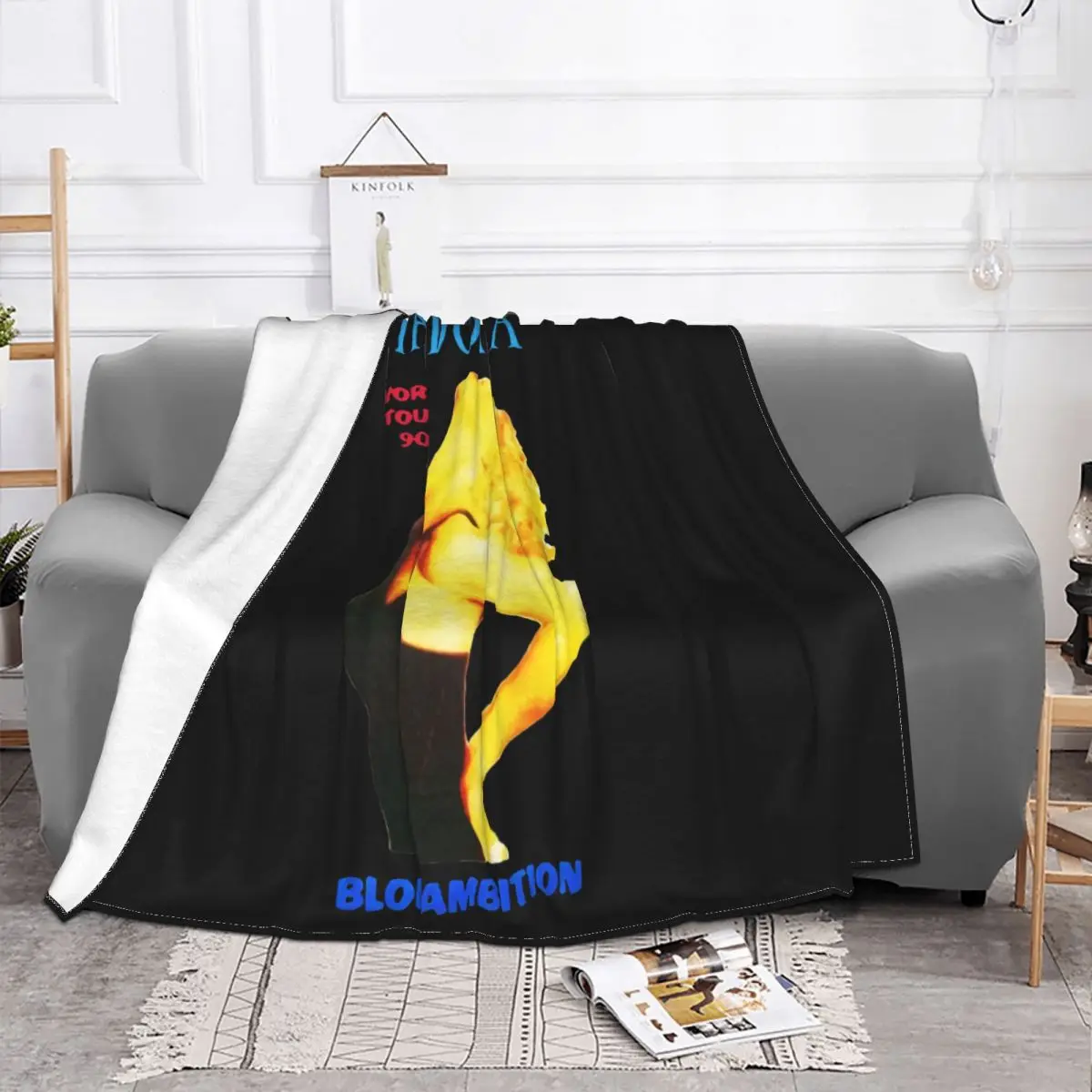 Vintage Madonna Blond Ambition Tour 90S Large Mens Unisex Adult Xl Ab34 Throw Blanket