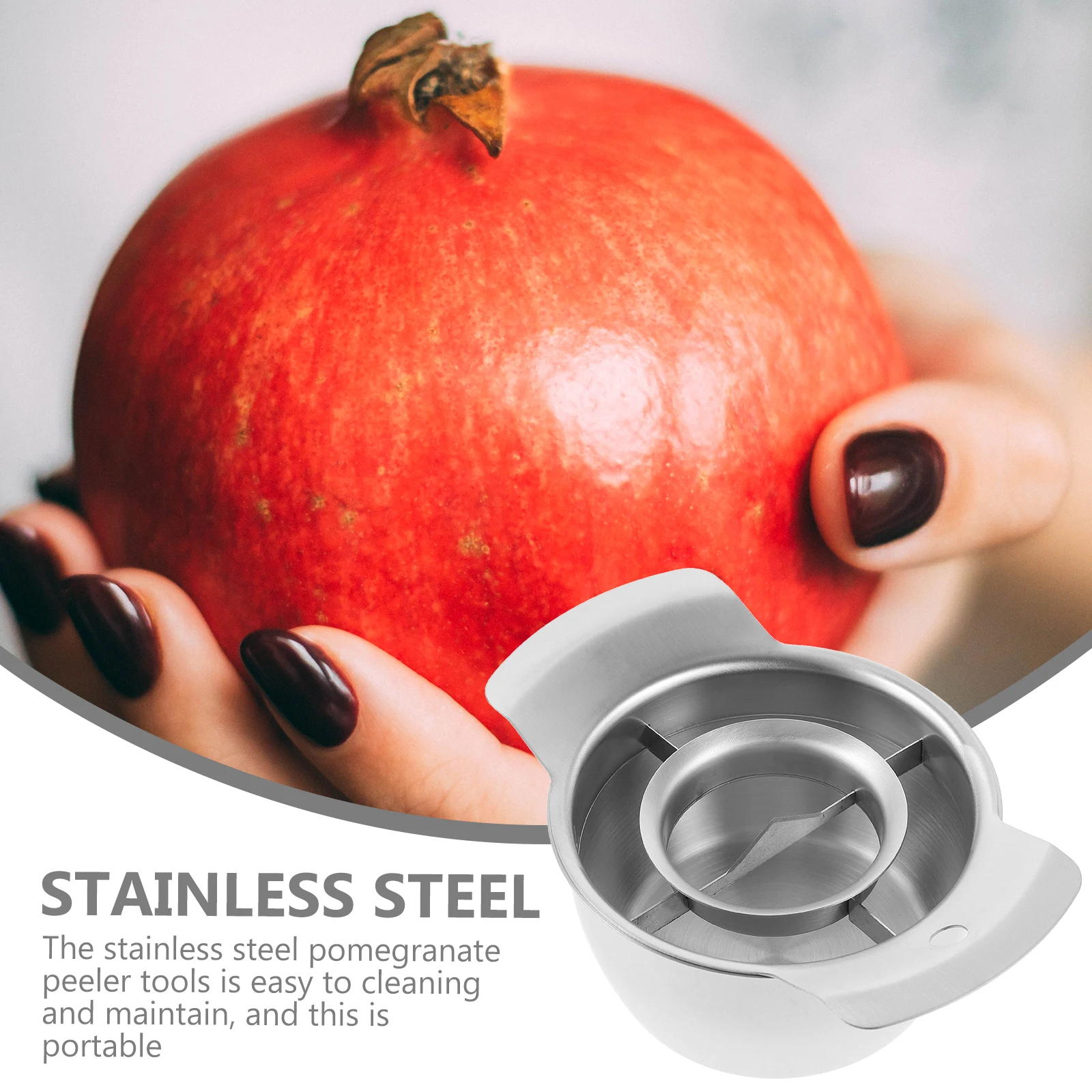 

Stainless Steel Pomegranate Peeler Deseeder Tool Kitchen Gadget Fruit Bowl Opener Rustproof Peeling Artifact Easy Maintenance