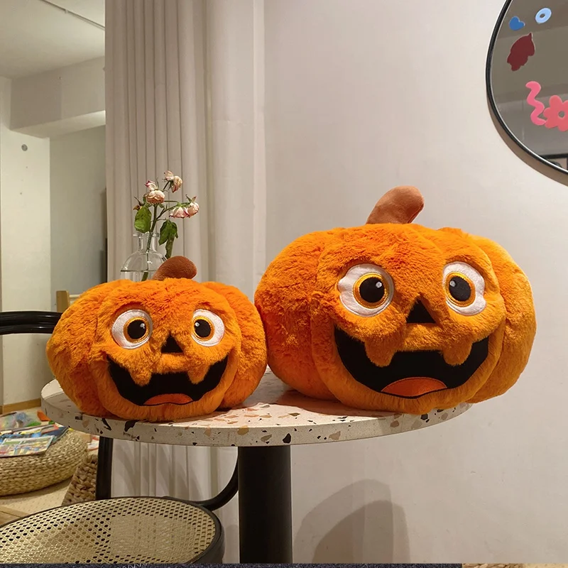

Cute Big-Eyed Pumpkin Plush Kawaii Festive Decorations Doll Orange Pillow Toy Soft Halloween Gift For Kids Friend