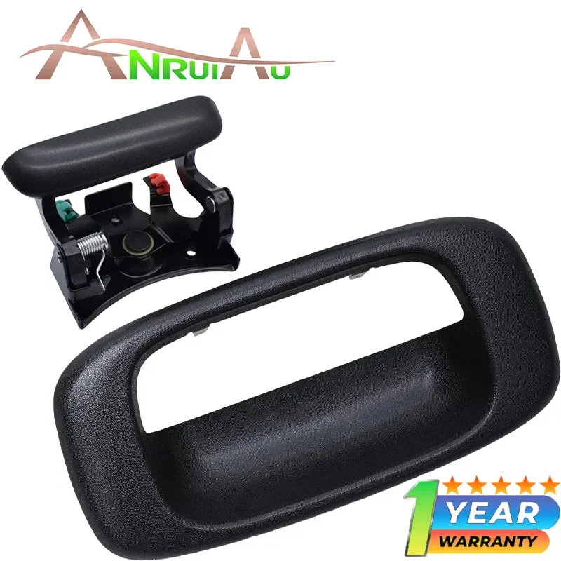 New Tailgate Handle Latch and Bezel Trim with 2 Pairs Rod Clips 15997911 For Chevy Silverado GMC Sierra 1500 2500 3500 1999-2007