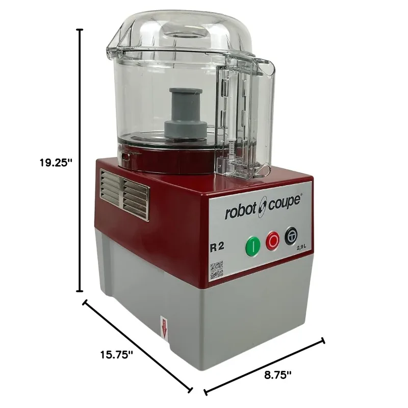 Robot Coupe R2N CLR Continuous Feed Combination Food Processor with 2.9 Liter Clear Polycarbonate Bowl, 1-HP, 120-Volts